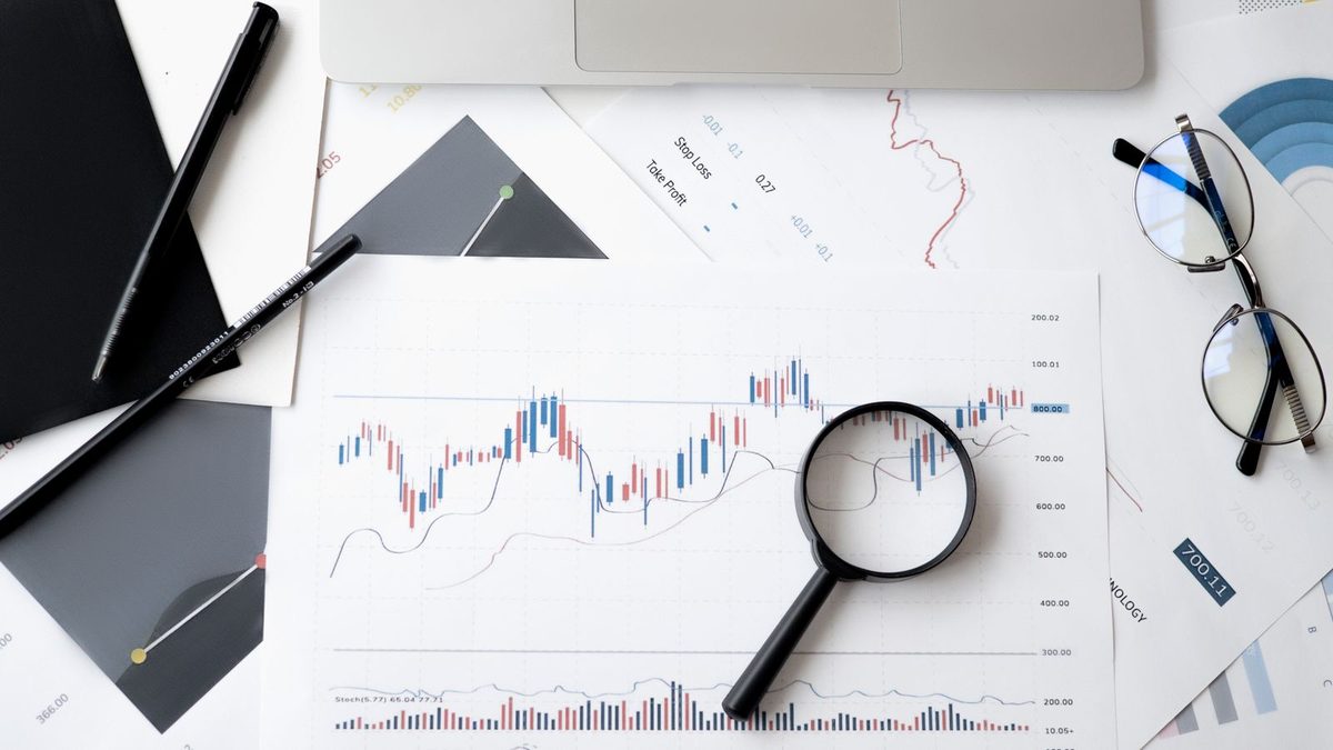 A professional analyzing health plan cost and claims data with charts